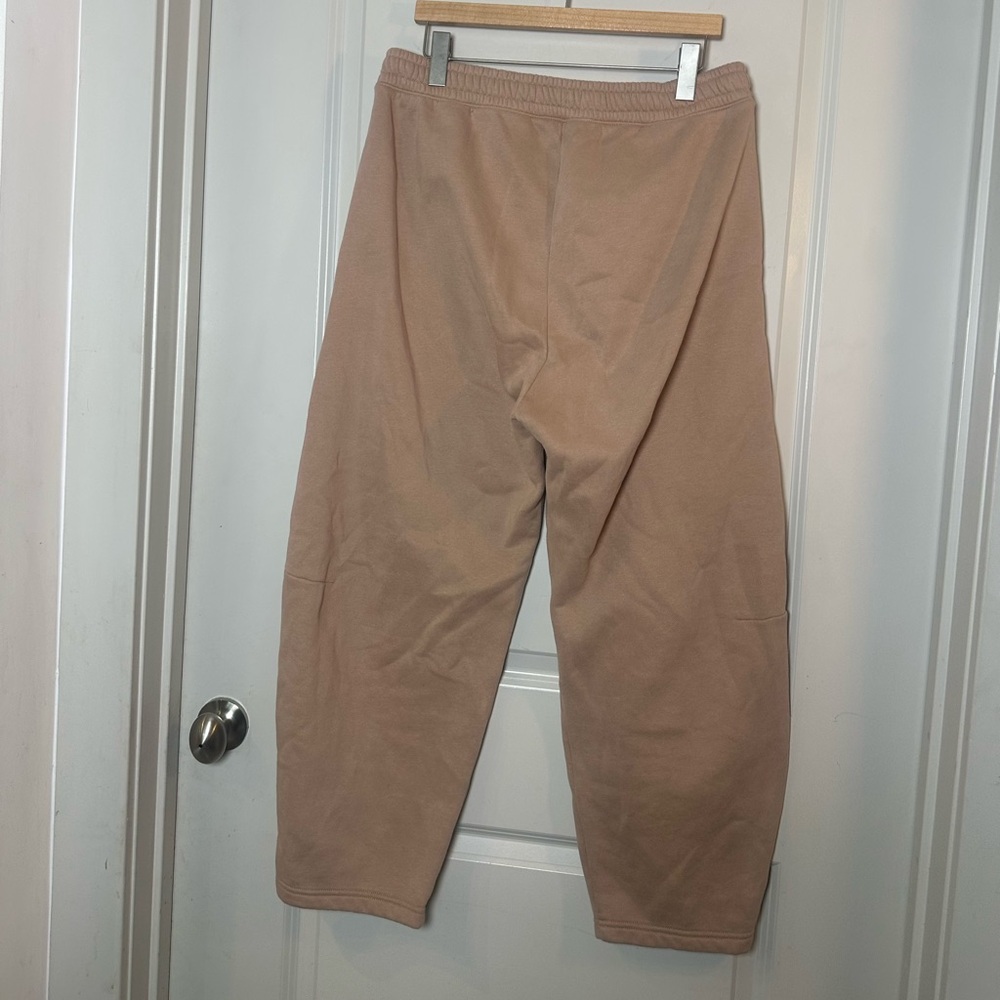 Abercrombie & Fitch High Rise Sunday Barrel  Tan Drawstring Waist Sweatpants, L - Picture 11 of 12